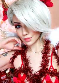 Christmas Angel Mercy In Shibari Cosplay From Overwatch – By Felicia Vox