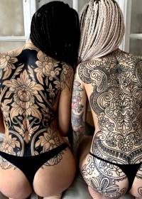 Tattoo Works By © Helen Hitori. Models: Koryuroks / Ophelia Redkina.