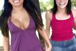 Asian girl picks a college coed for lesbian sex