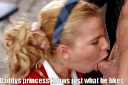 Blonde Princess Sissy Caption Cock Sucking