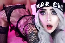 Gothic Teen Girl Anal Sex Fishnet Stockings