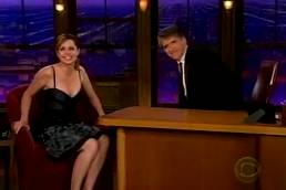 Jenna Fischer Low Cut Dress On The Late Late Show