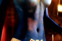 Supergirl Bodypaint Closeup By MirCosplay