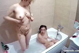 Two girls in the shower Reallifecam Voyeur